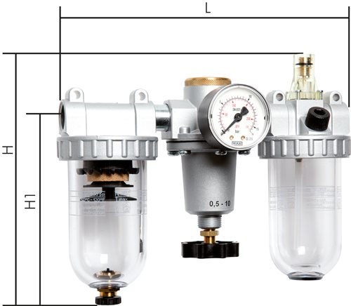 Exemplary representation: 3-part maintenance unit - Futura series 0